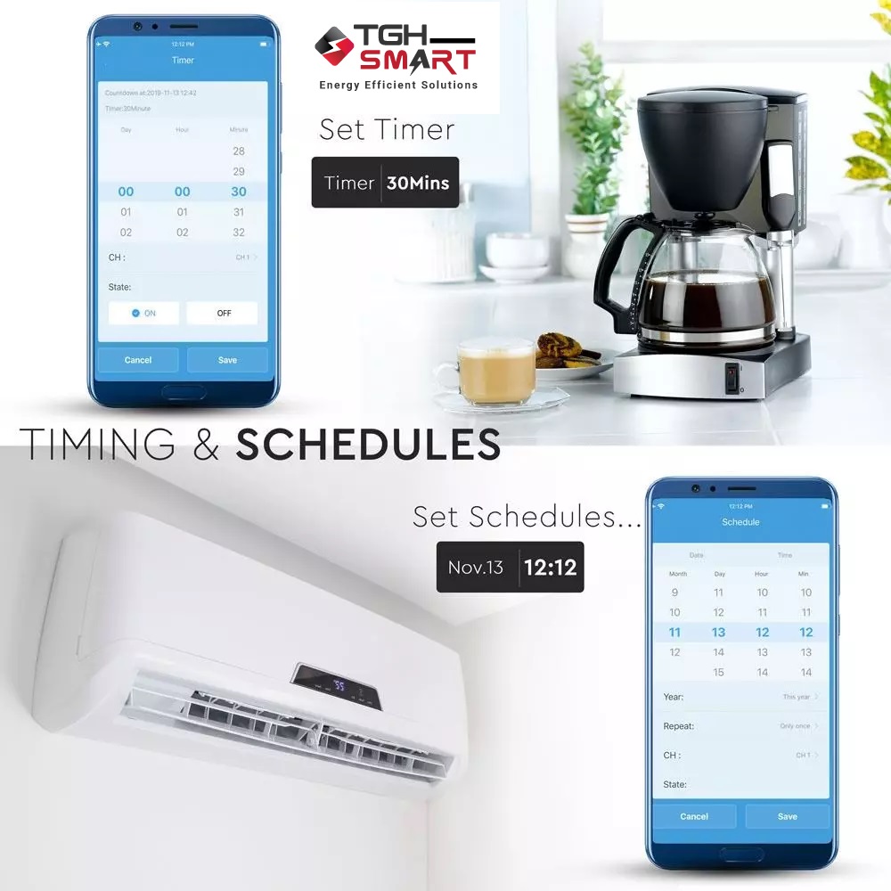 smart wall socket scheduling feature