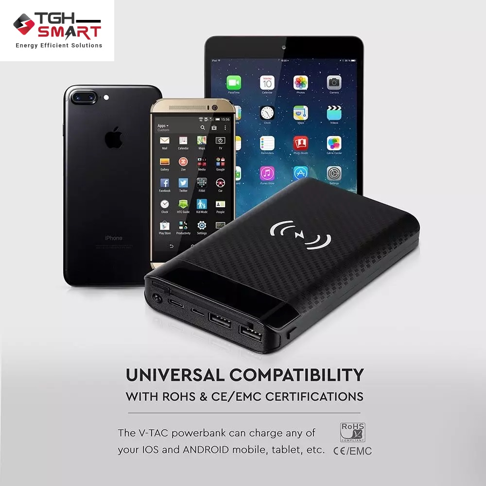 10000mAh Powerbank can charge android phones, Iphones and tablets