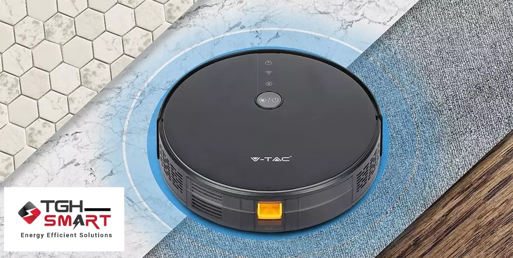 Smart robot vacuun cleaner works on tiles, lino, mosaic and wooden floors