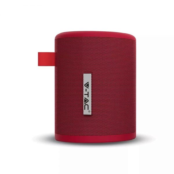 Compact portable bluetooth speaker in red